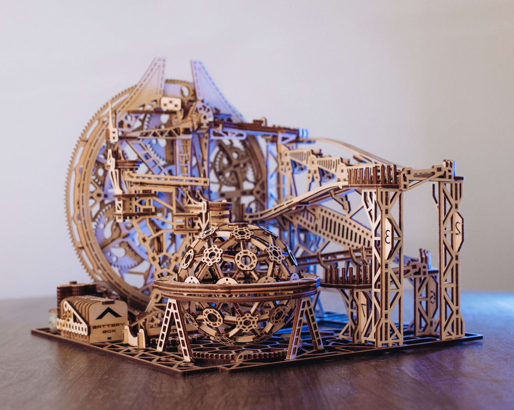 magicholz-bausatz-galaxy-marble-run-kugelbahn-holz-678-teile image 1