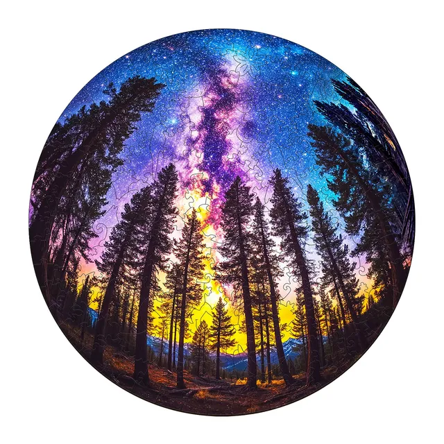 jigfoxy-galactic-forest-holzpuzzle-m-200-teile-wald image 1