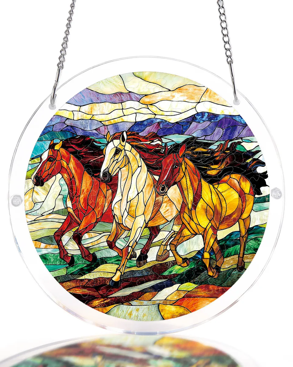 kaayee-wild-gallop-suncatcher-fensterbild-large-pferde image 1