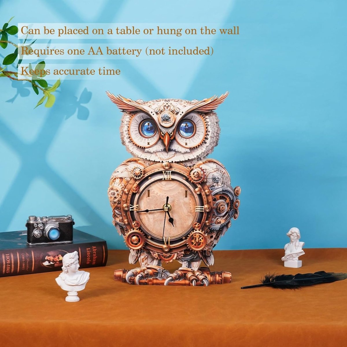 kaayee-clock-kit-mechanical-owl-holzuhr-uhrenbausatz image 6