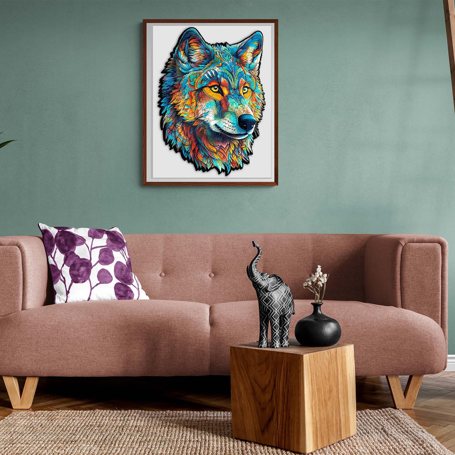 jigfoxy-wolf-holzpuzzle-m-160-teile-wolf-motiv image 2