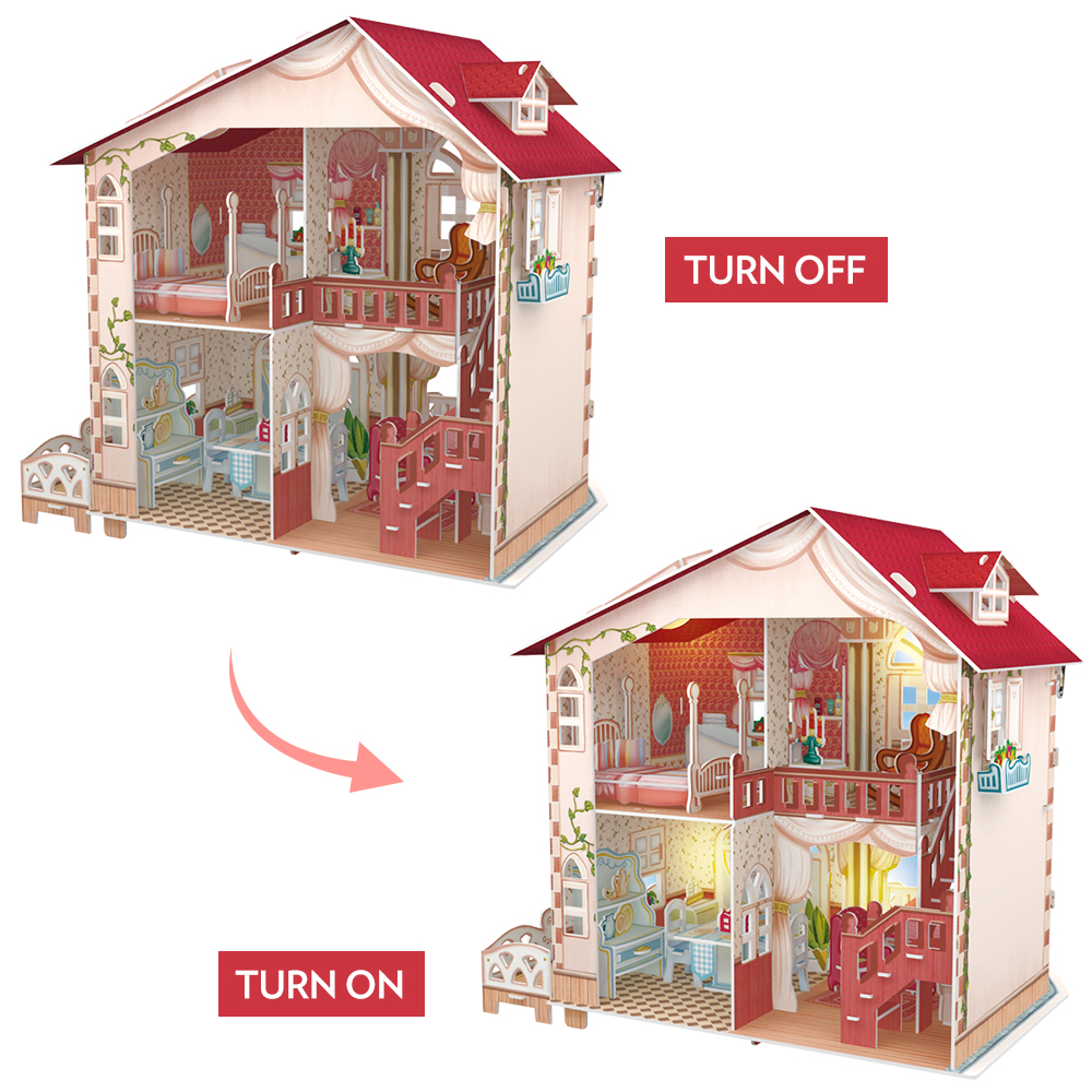 cubicfun-dollhouse-p634h-holiday-bungalow-3d-puzzle-haus image 3
