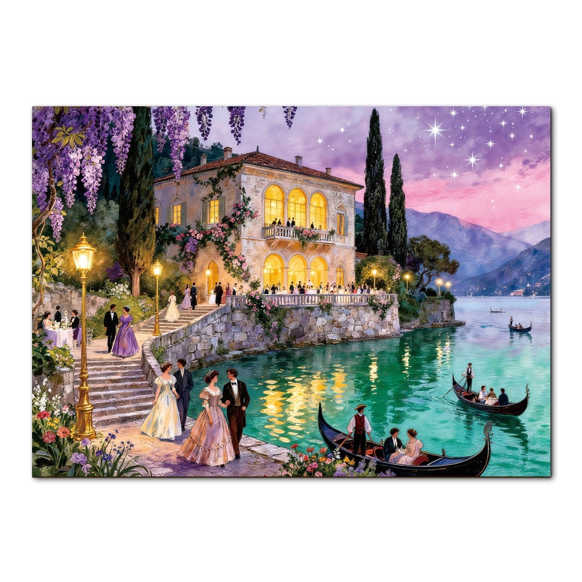 kaayee-cardboard-puzzle-starlit-lakeside-ball-1000-teile-puzzle image 1