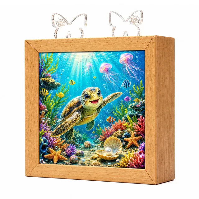 kaayee-night-light-coral-sea-turtle-nachtlicht-holz-led image 1