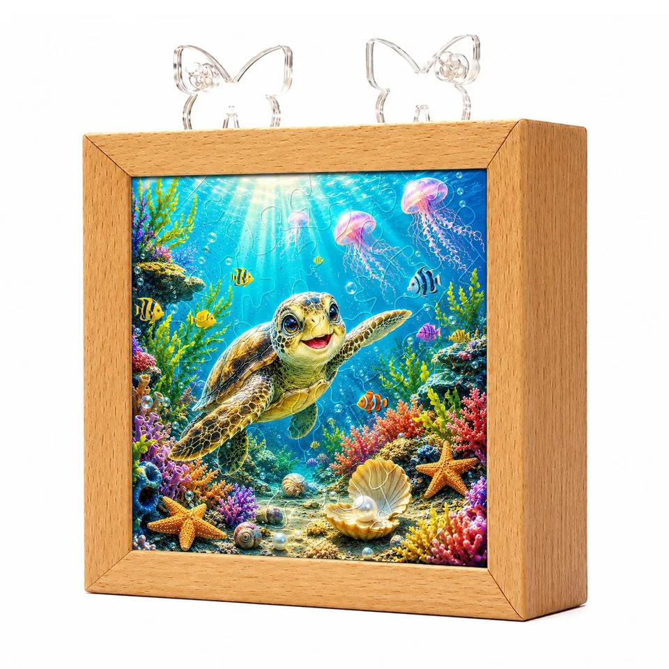 kaayee-night-light-coral-sea-turtle-nachtlicht-holz-led image 1