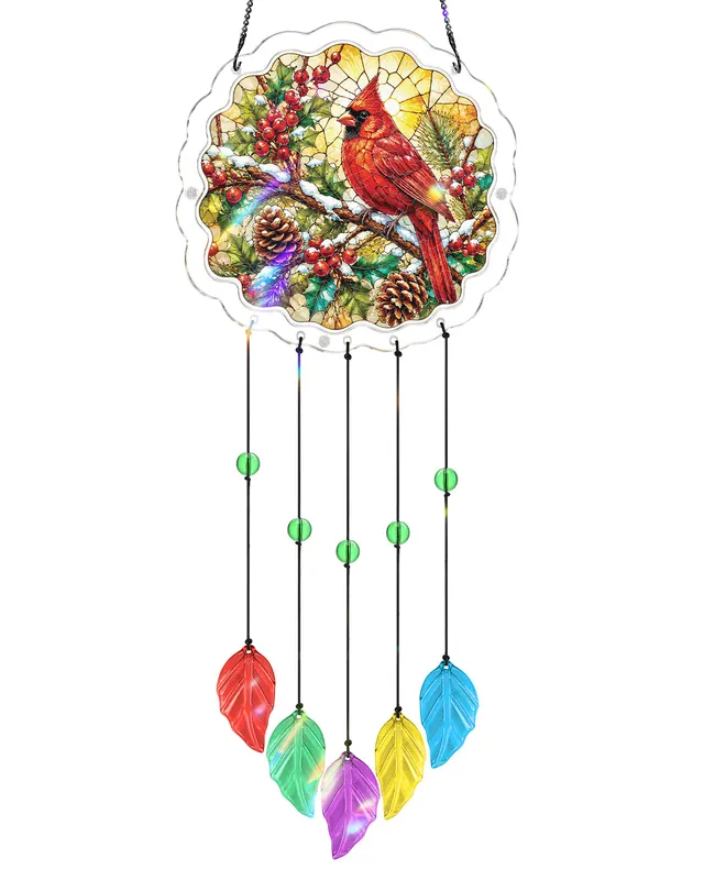 kaayee-wind-chime-winter-cardinal-windspiel-small-18-cm image 1