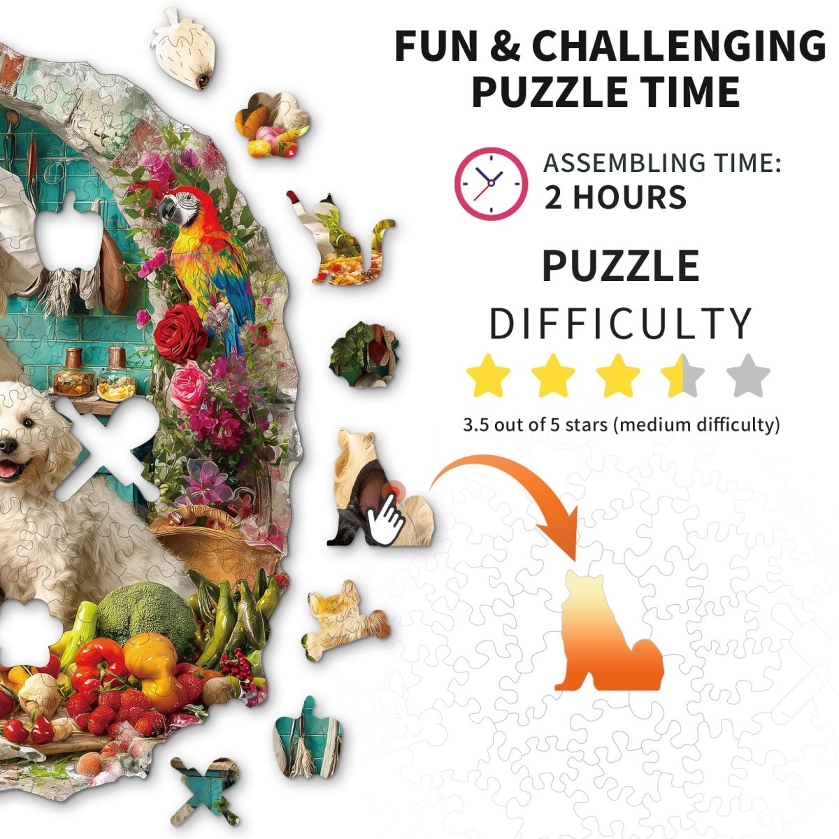 kaayee-cat-dog-kitchen-holzpuzzle-small-pocket-escape image 4