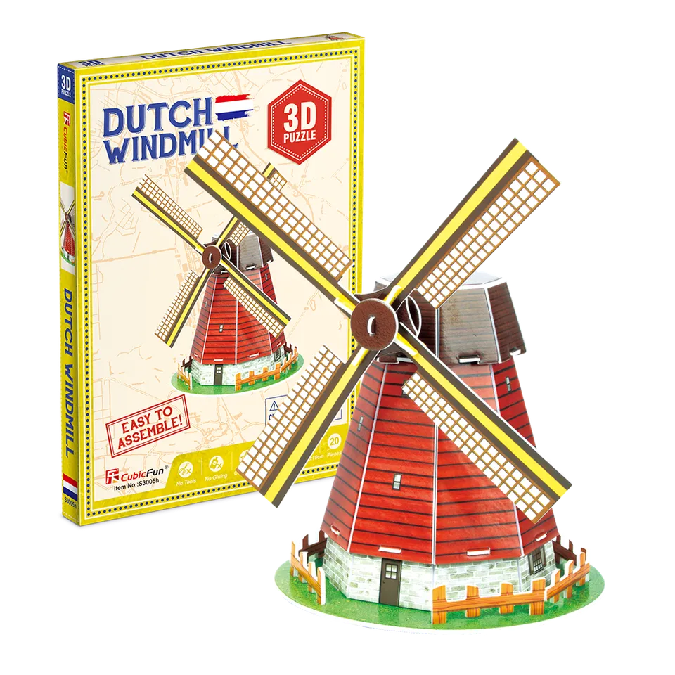 cubic-fun-s3005h-dutch-windmill-3d-puzzle-windm-hle image 1