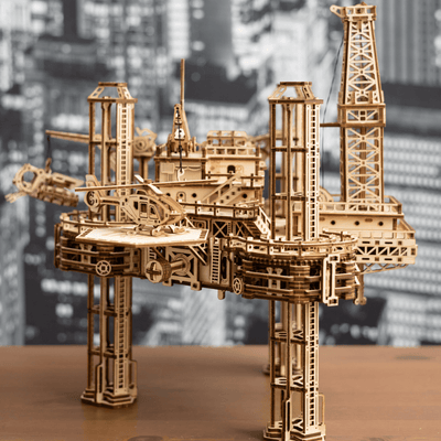 magicholz-mechanischer-bausatz-offshore-bohrinsel-holzmodell-1180-teile image 2
