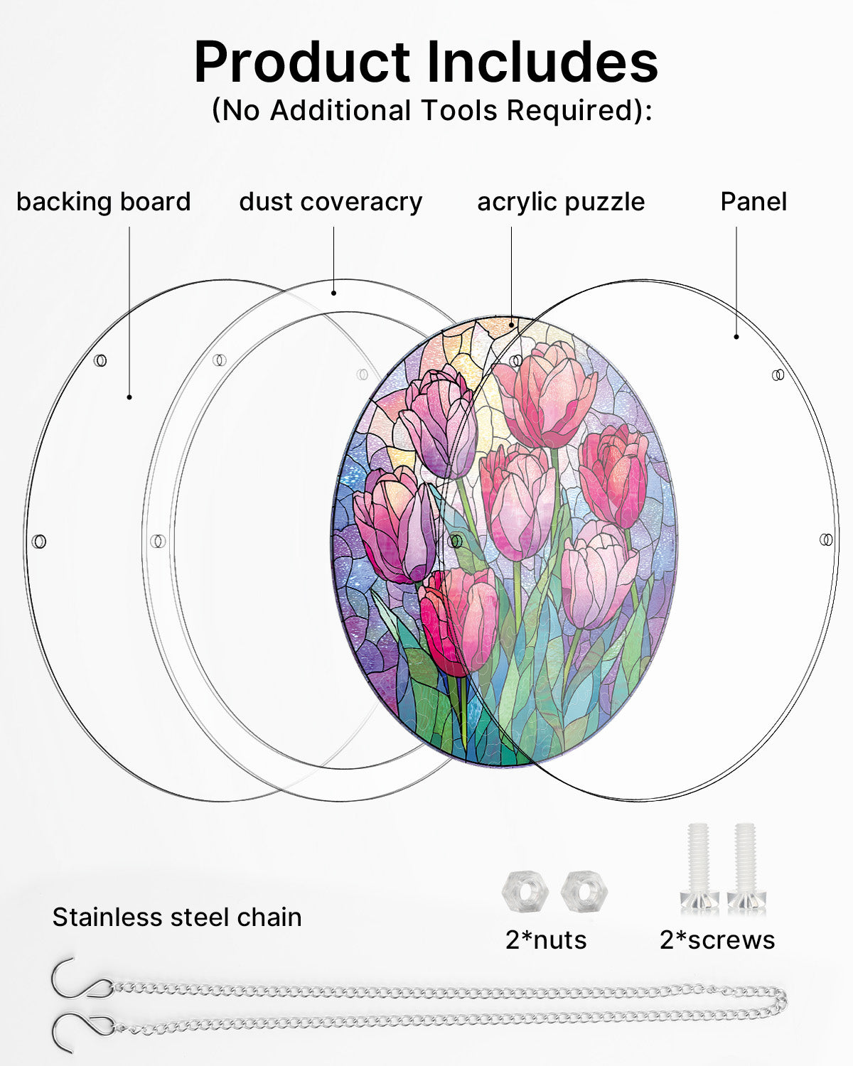 kaayee-suncatcher-puzzle-morning-glow-tulips-acryl-medium image 6