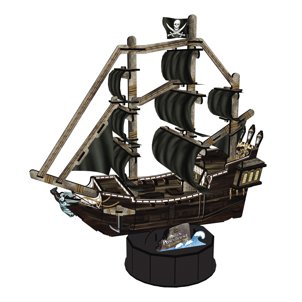 cubicfun-pirates-world-t4035h-queen-anne-s-revenge-schiff-3d-puzzle image 2