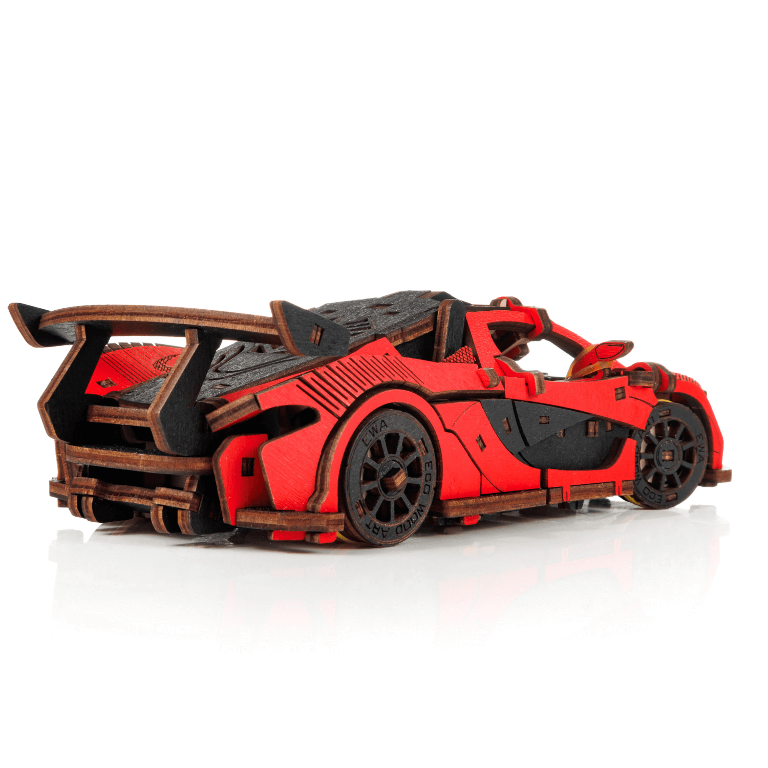magicholz-mechanischer-bausatz-racing-car-rennauto-rot-holzmodell image 8