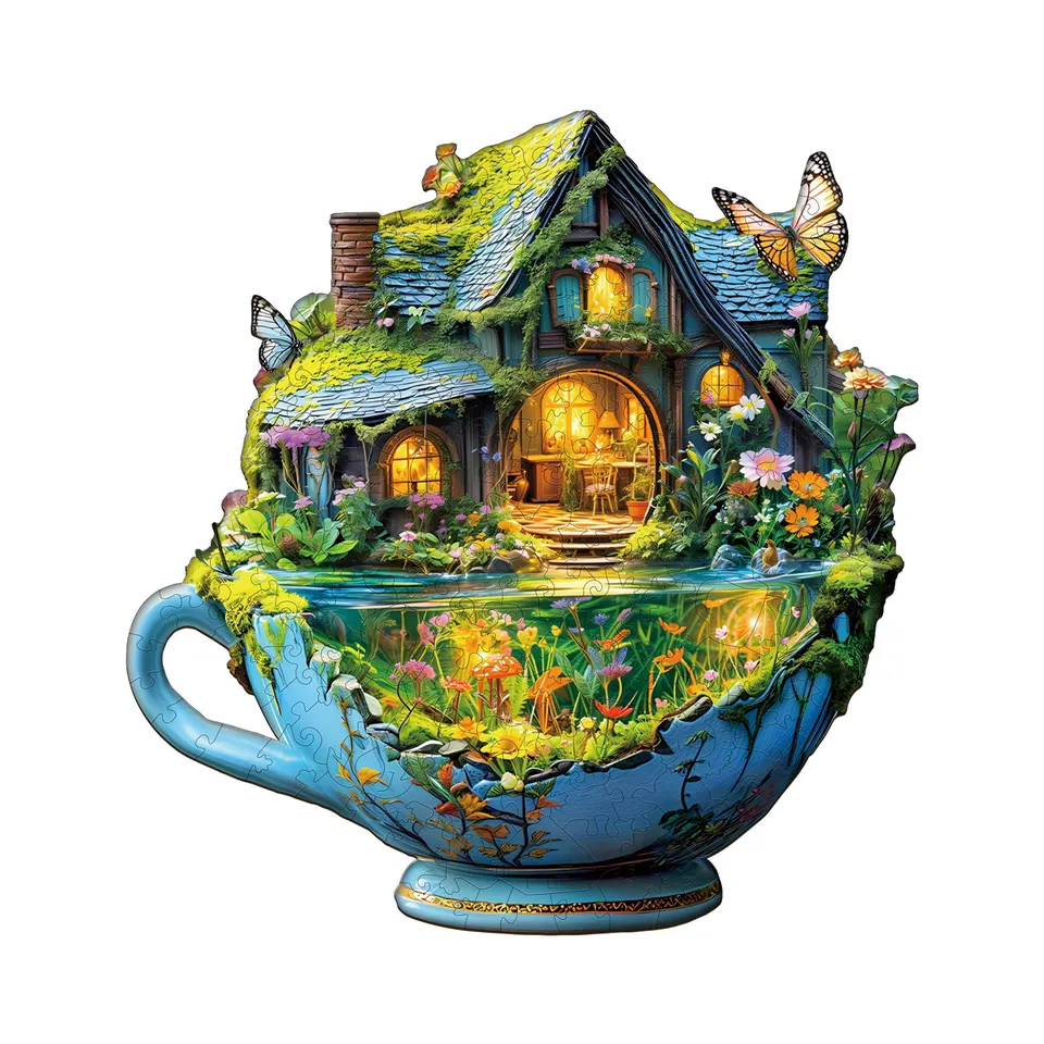 jigfoxy-green-mug-holzpuzzle-m-170-teile-tasse image 1