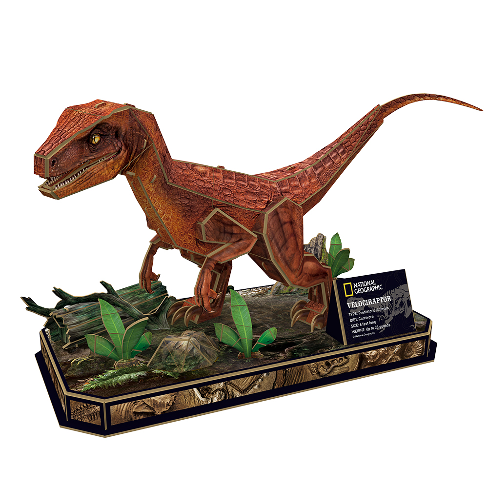 cubicfun-dino-ds1053h-velociraptor-3d-puzzle-dino image 2