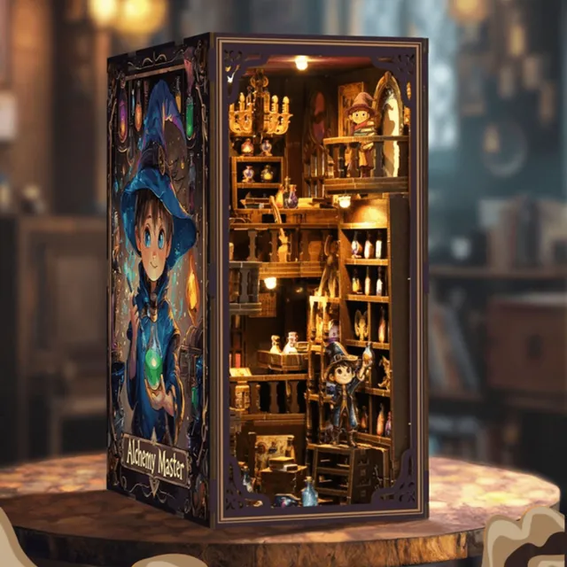 magicholz-alchemy-master-book-nook-diorama-magisches-labor image 1