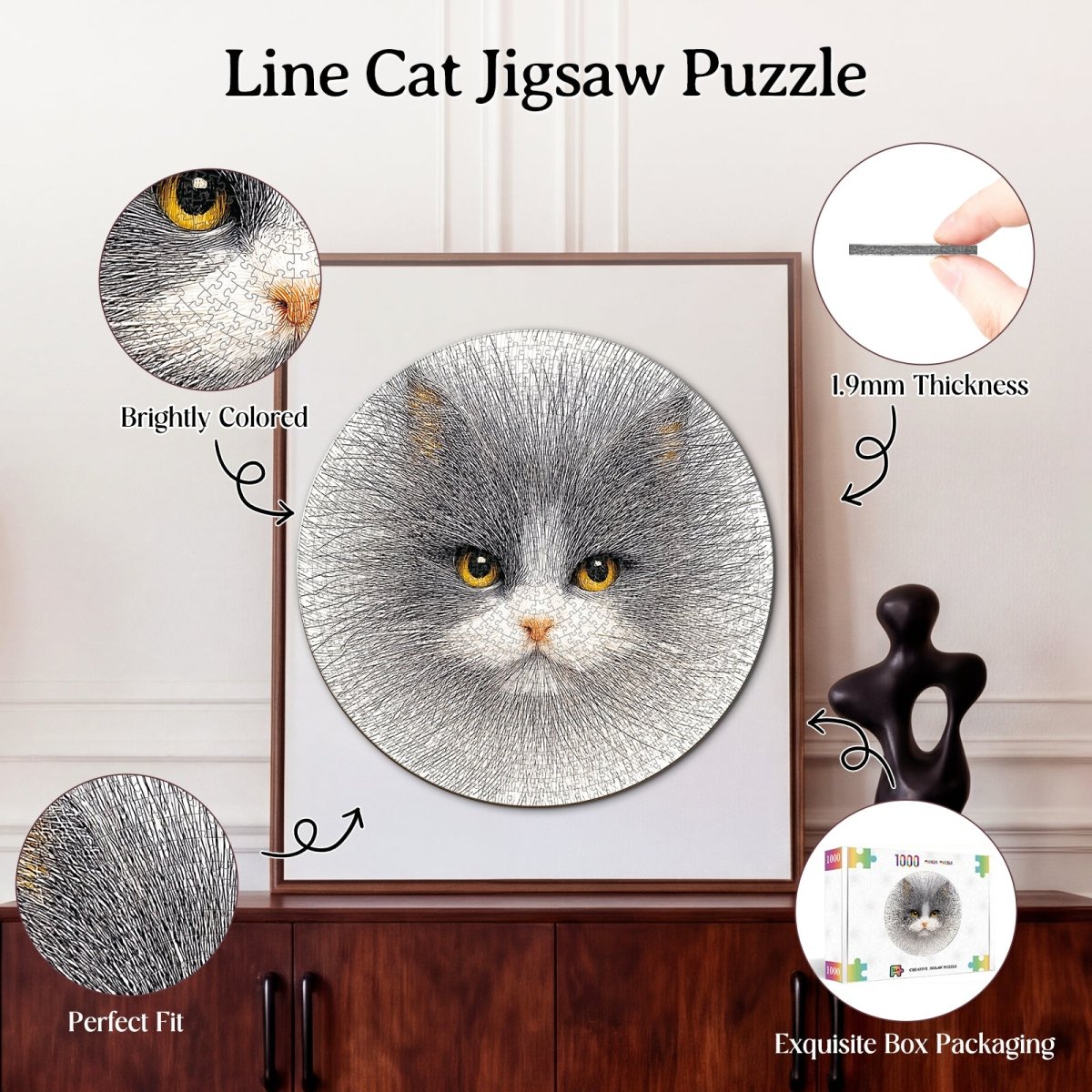 kaayee-cardboard-line-cat-puzzle-1000-teile-standard-edition image 3