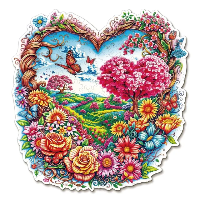 kaayee-wooden-puzzle-beautiful-fields-holzpuzzle-medium-herz image 1