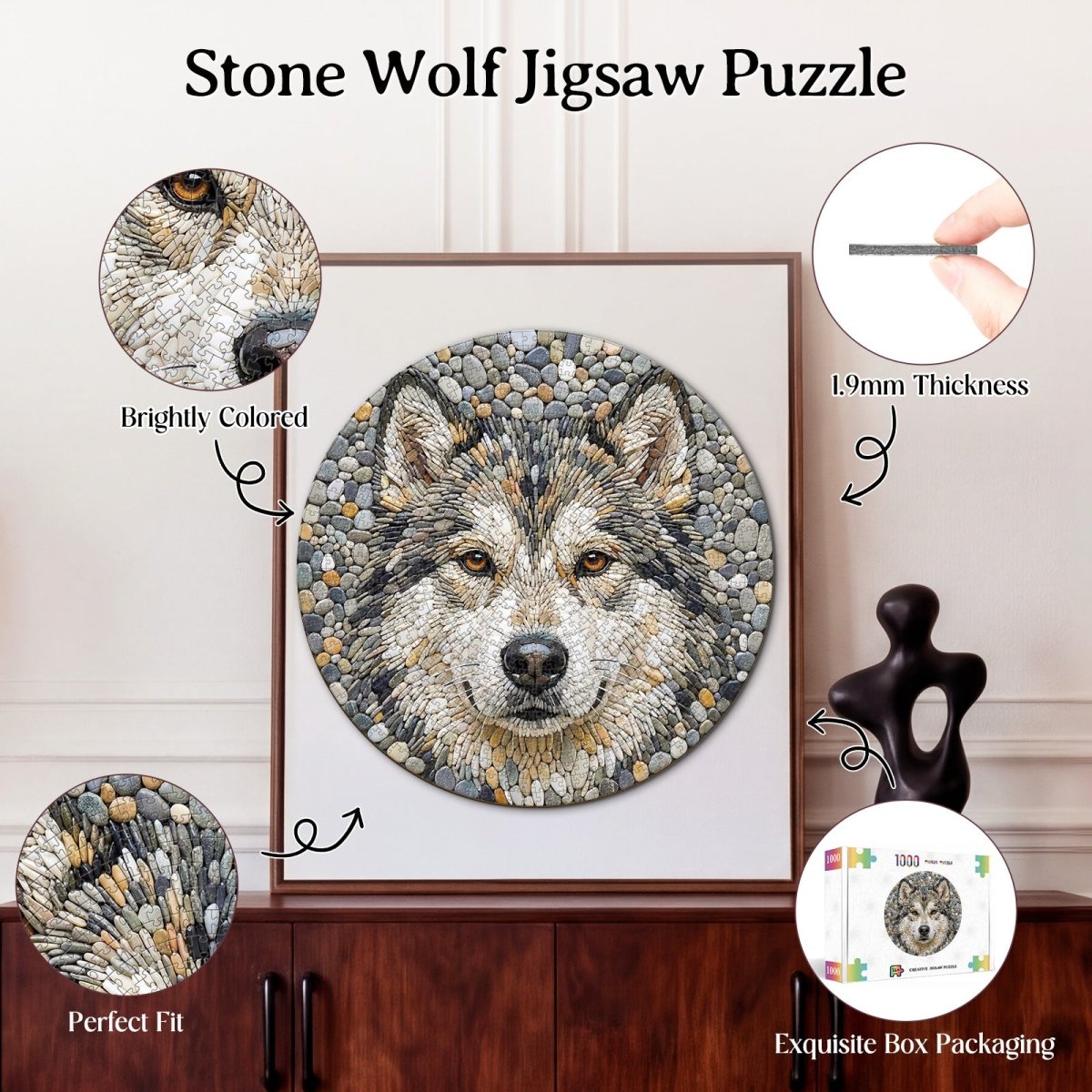 kaayee-stone-wolf-puzzle-1000-teile-eco-white-board image 3