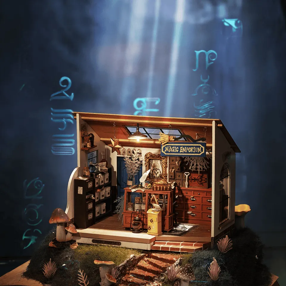 kikis-zauberladen-miniaturhaus-bausatz-led-148-teile image 1