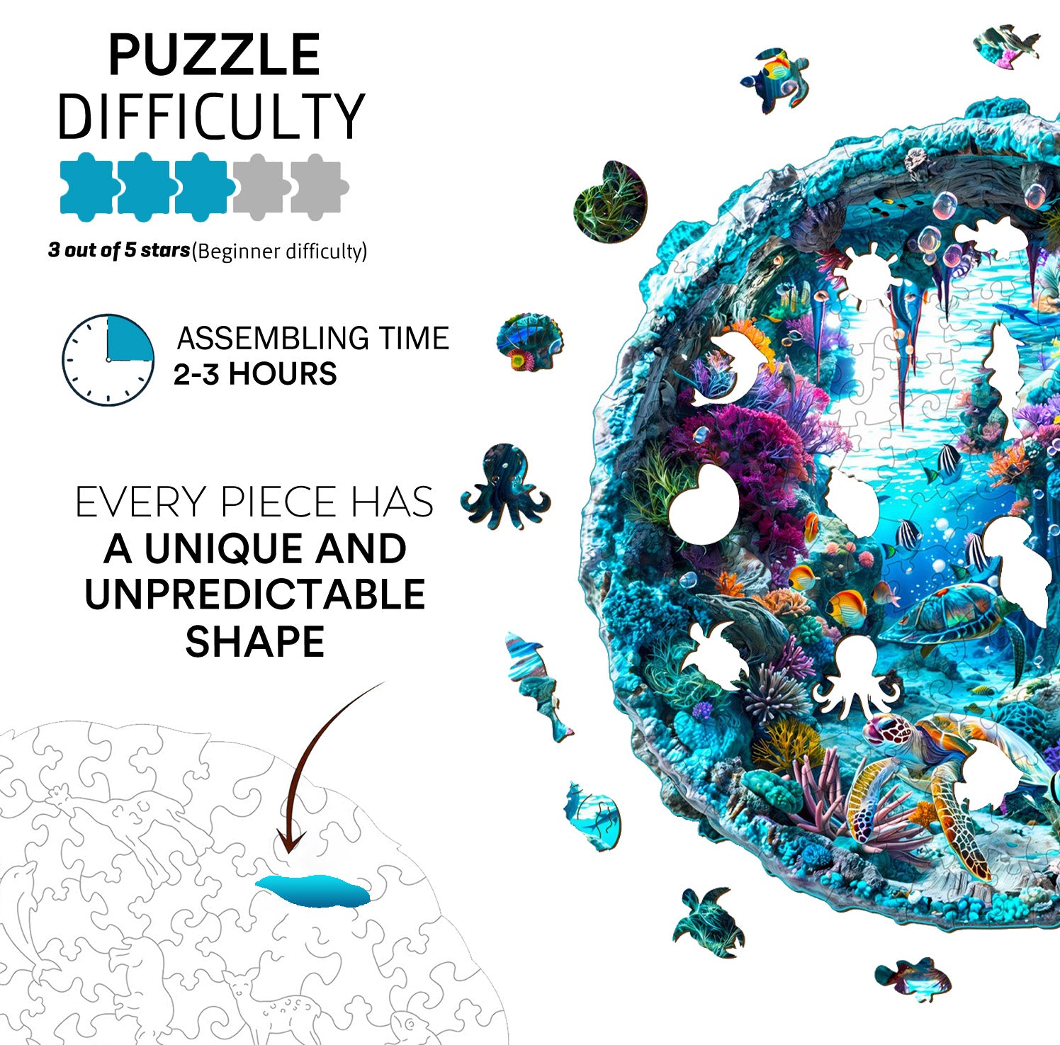 jigfoxy-seabed-holzpuzzle-m-200-teile-meeresmotiv image 3