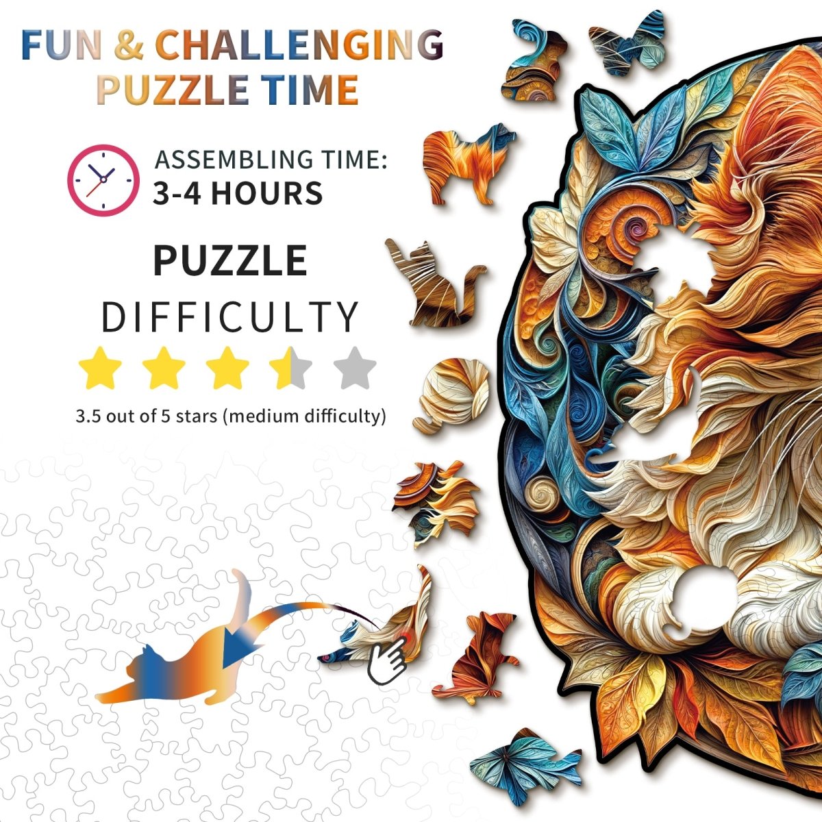 kaayee-wooden-puzzle-curious-kitten-holzpuzzle-katze image 4