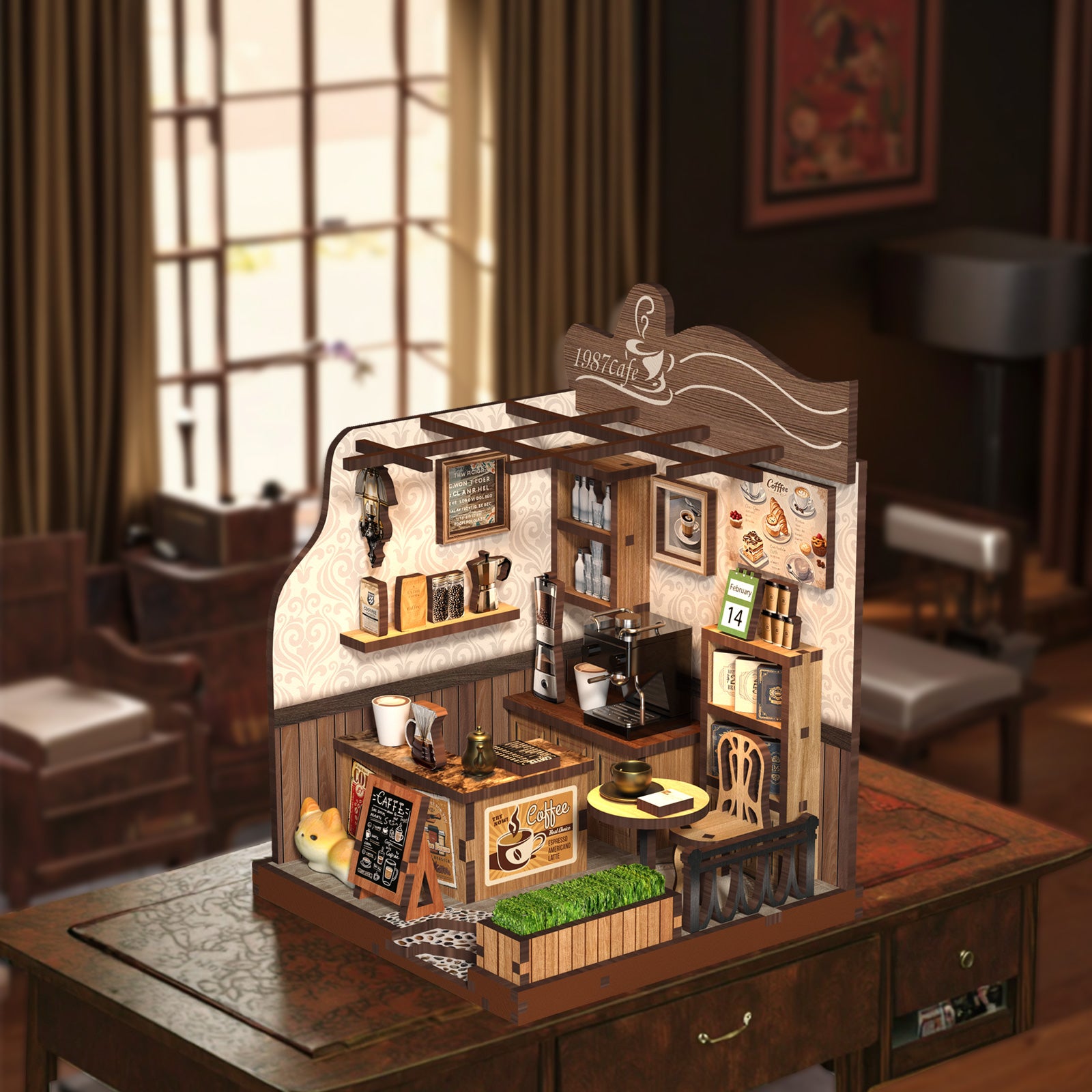 kaayee-miniature-house-rural-coffee-shop-bastelhaus-cafe image 7