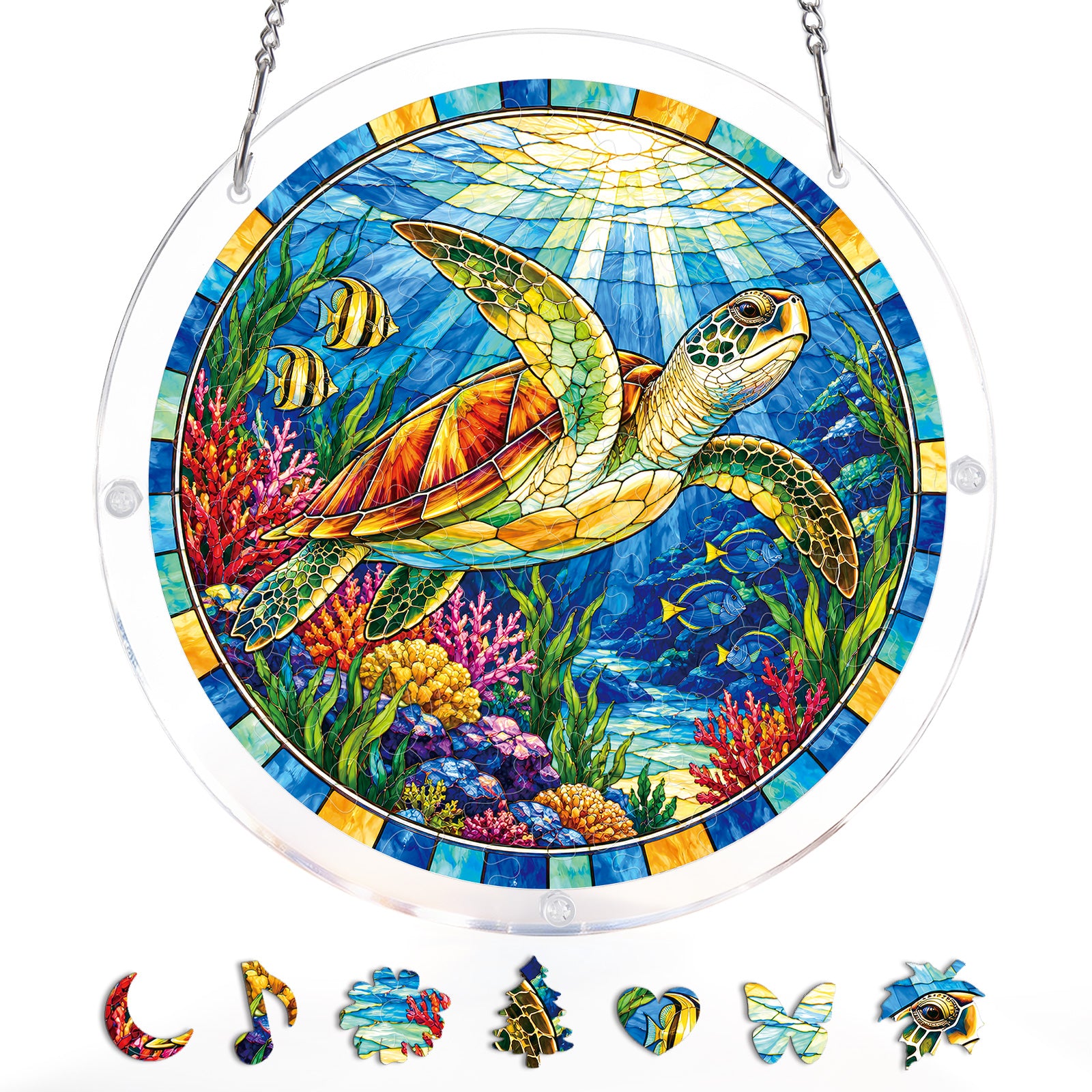 kaayee-suncatcher-puzzle-ocean-turtle-fensterbild-medium image 3