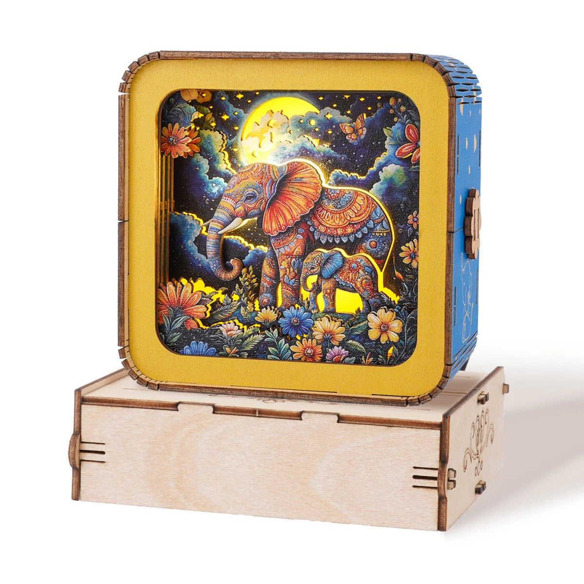kaayee-night-light-holz-nachtlicht-elefanten-mondlicht-3d-puzzle image 3
