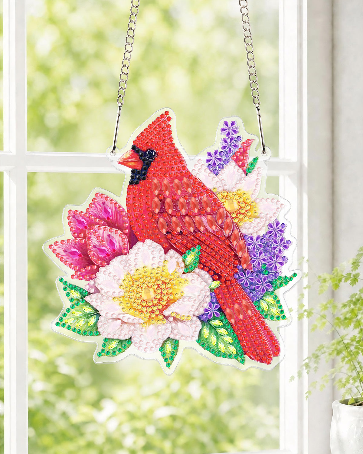 kaayee-suncatcher-puzzle-cardinal-garden-fensterbild-kristall image 2