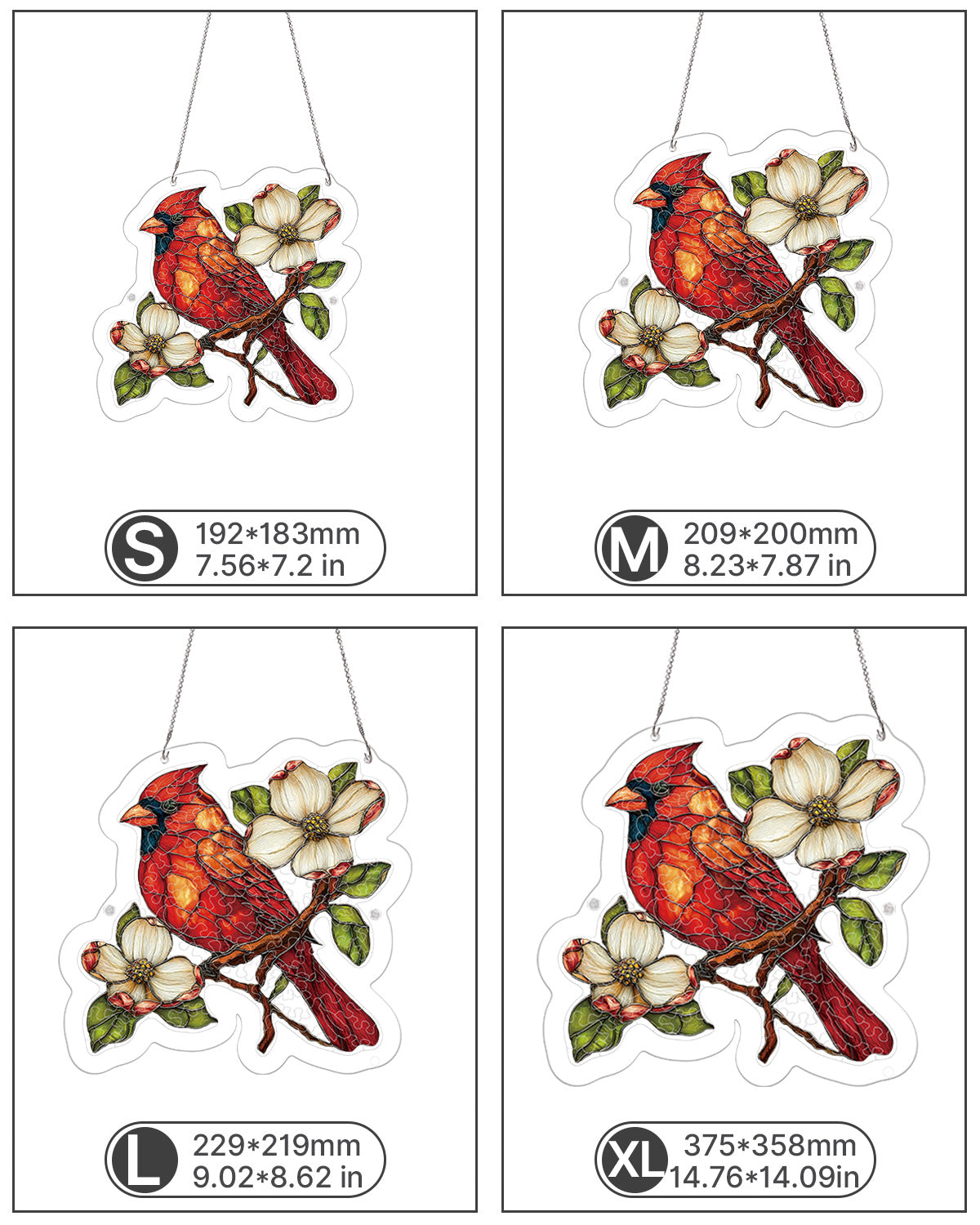 kaayee-suncatcher-puzzle-magnolia-cardinal-fensterbild-medium image 4