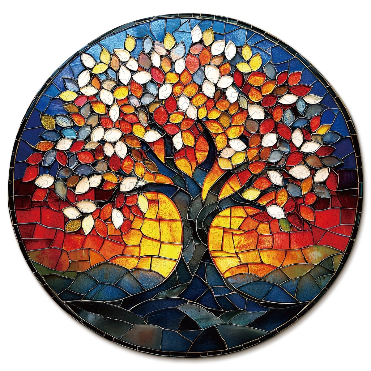 kaayee-wooden-tree-of-life-holzpuzzle-medium-glas-optik image 1