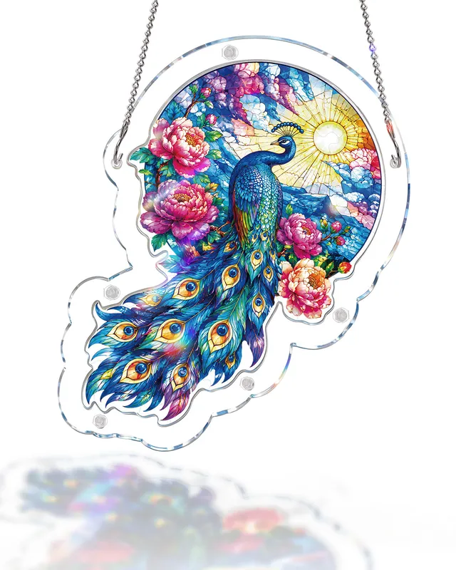 kaayee-moonlit-peacock-garden-suncatcher-fensterbild-medium image 1