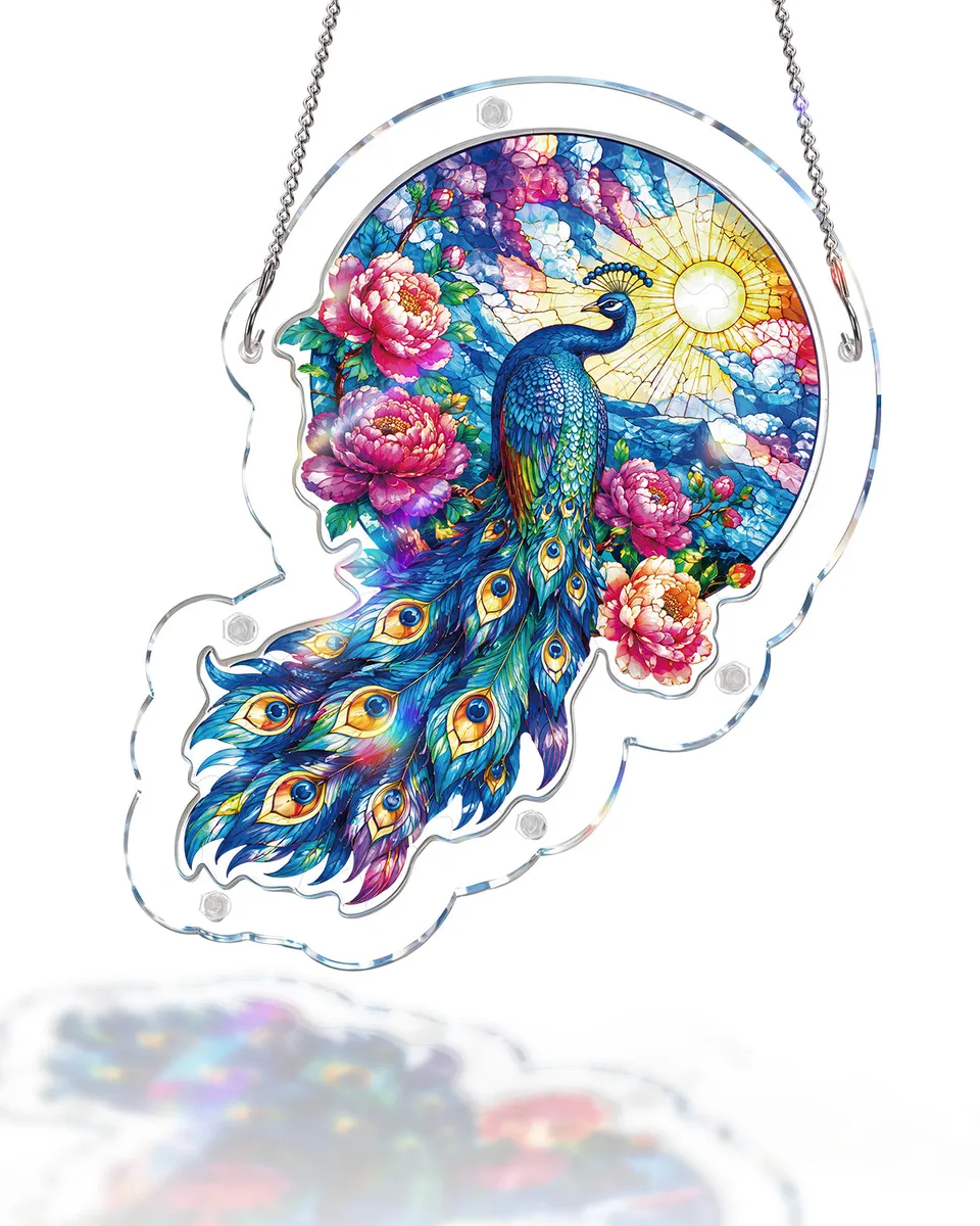 kaayee-moonlit-peacock-garden-suncatcher-fensterbild-medium image 1
