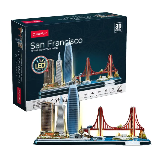 cubic-fun-led-lighting-l524h-san-francisco-3d-puzzle-mit-licht image 1