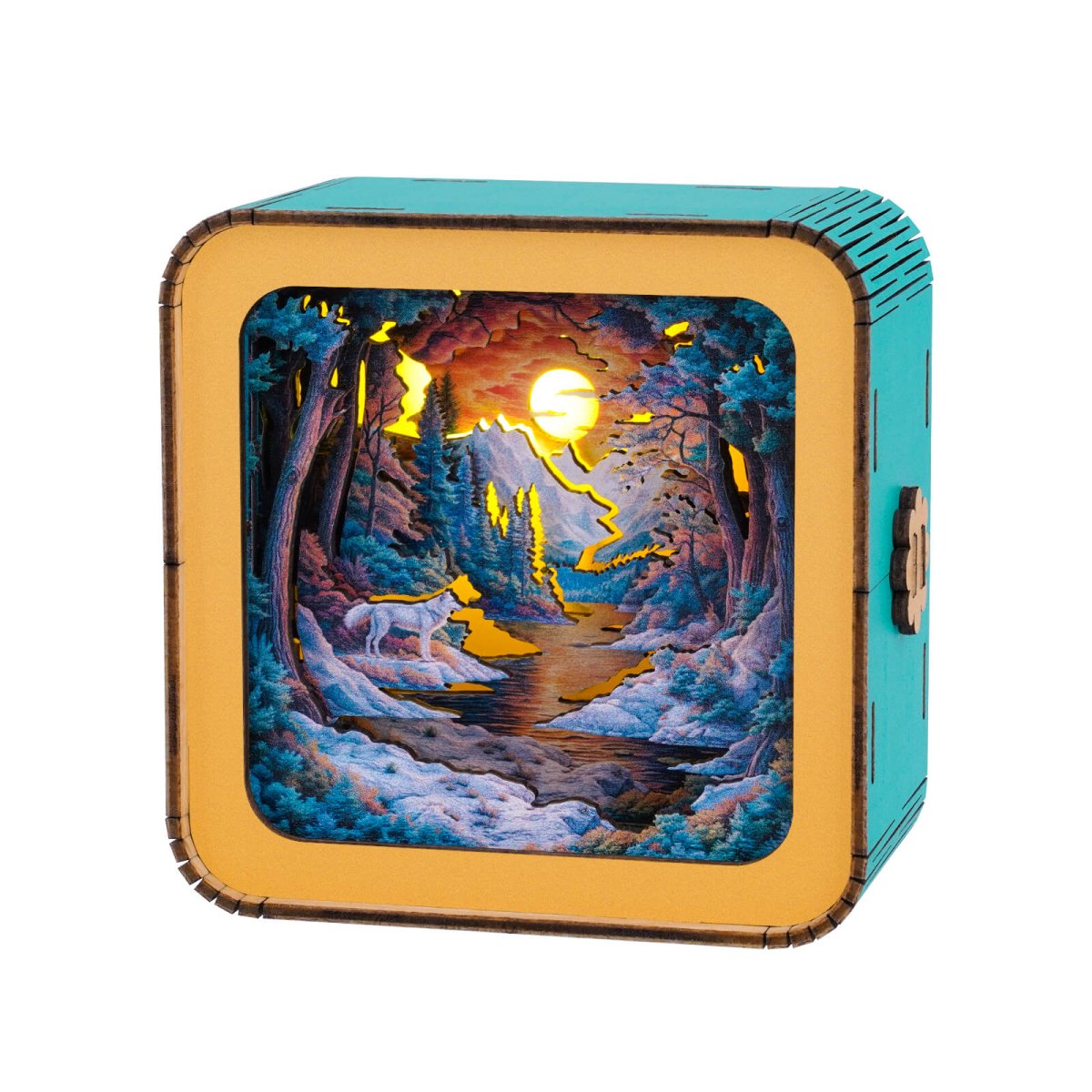 kaayee-forest-fantasy-wolf-nachtlicht-holzbausatz-lampe image 1