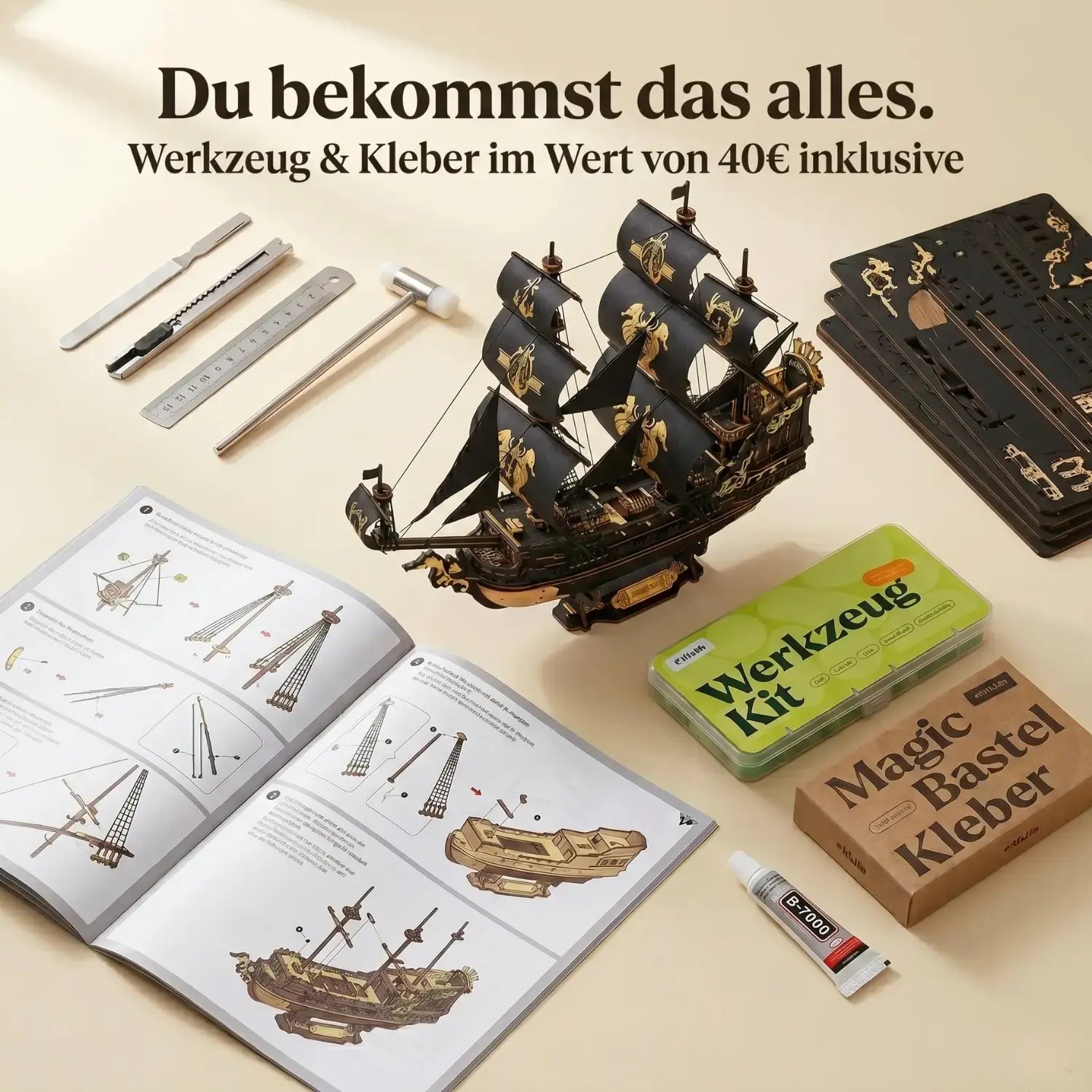 magicholz-bausatz-piratenschiff-black-pearl-holzmodell-603-teile image 2