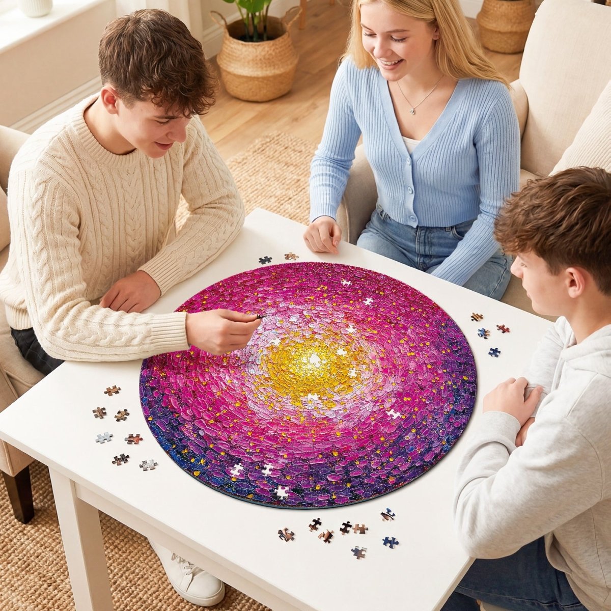 kaayee-cardboard-puzzle-palette-knife-1000-teile-rund image 4