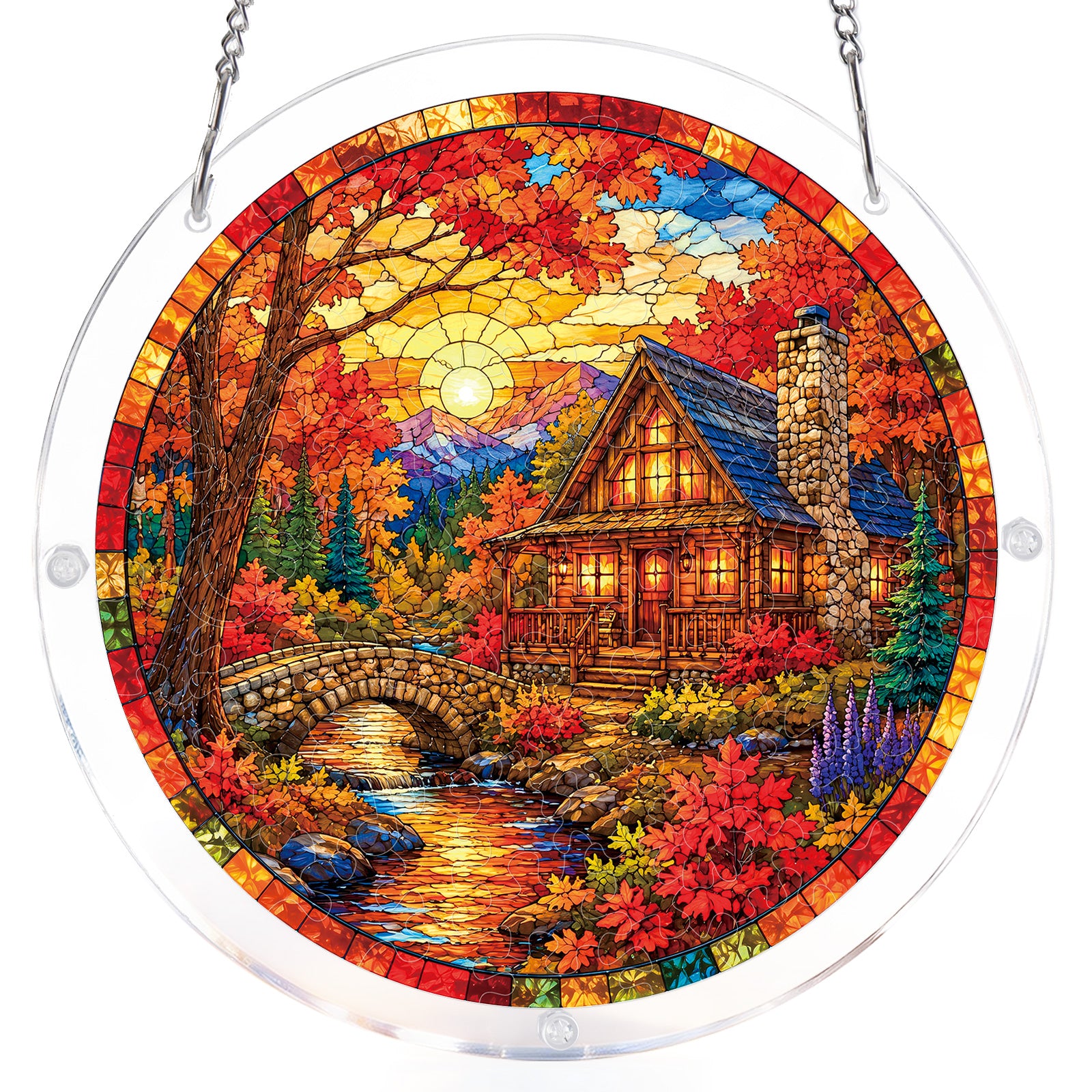 kaayee-suncatcher-puzzle-autumn-cabin-fensterbild-medium image 7
