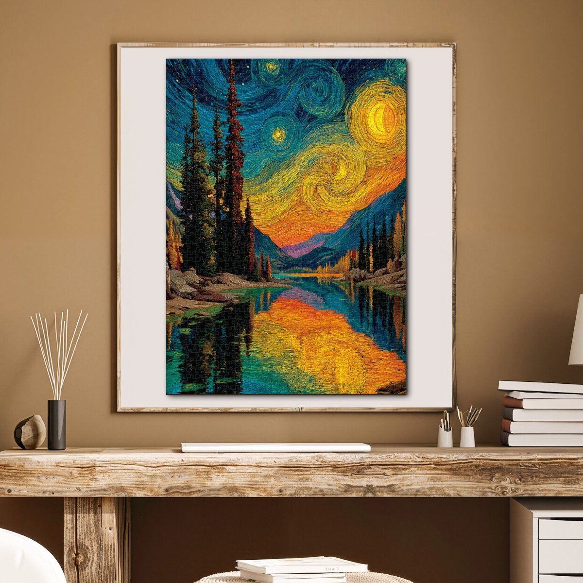 kaayee-starry-forest-puzzle-1000-teile-eco-white-board-wald image 5
