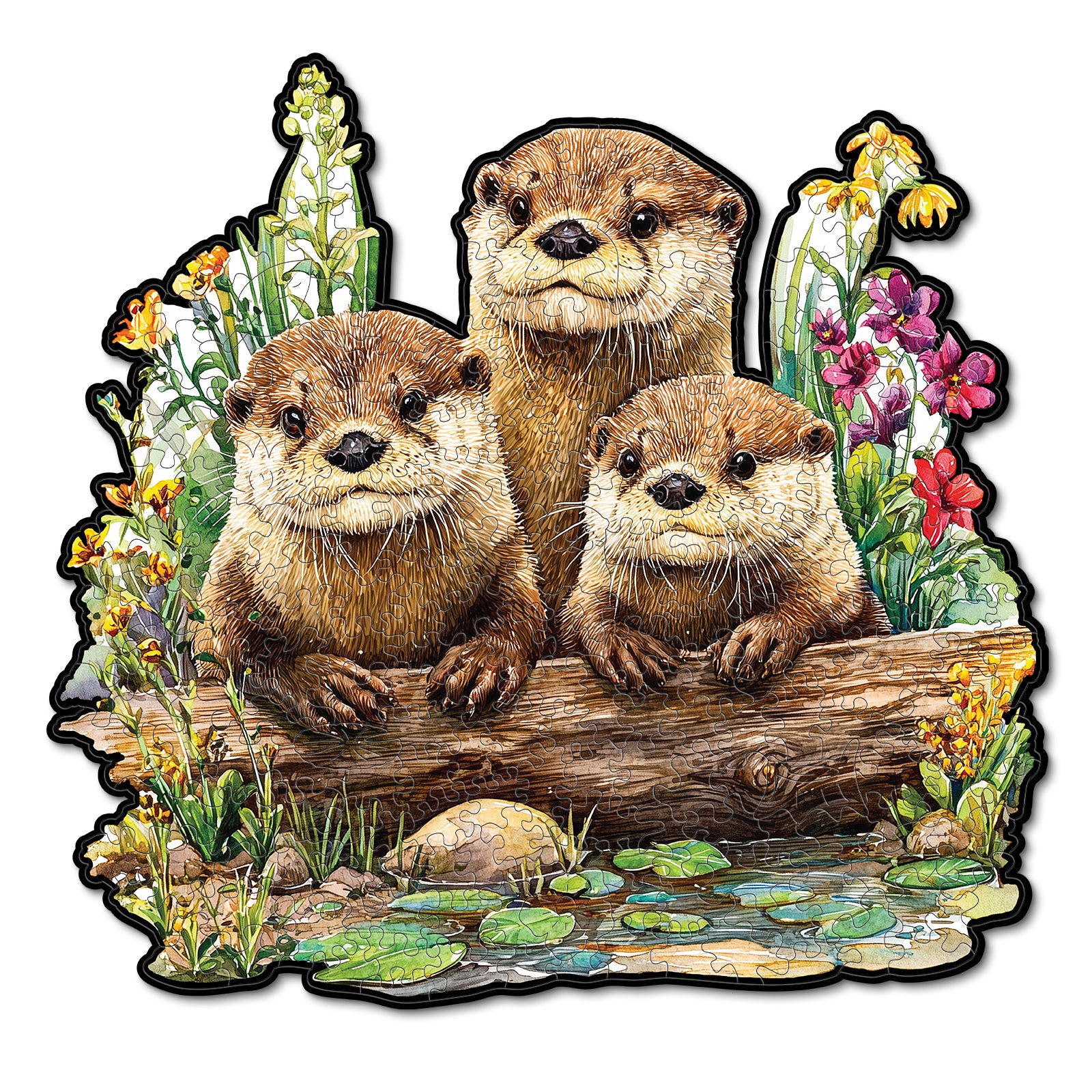 kaayee-wooden-puzzle-otter-friends-holzpuzzle-medium image 1