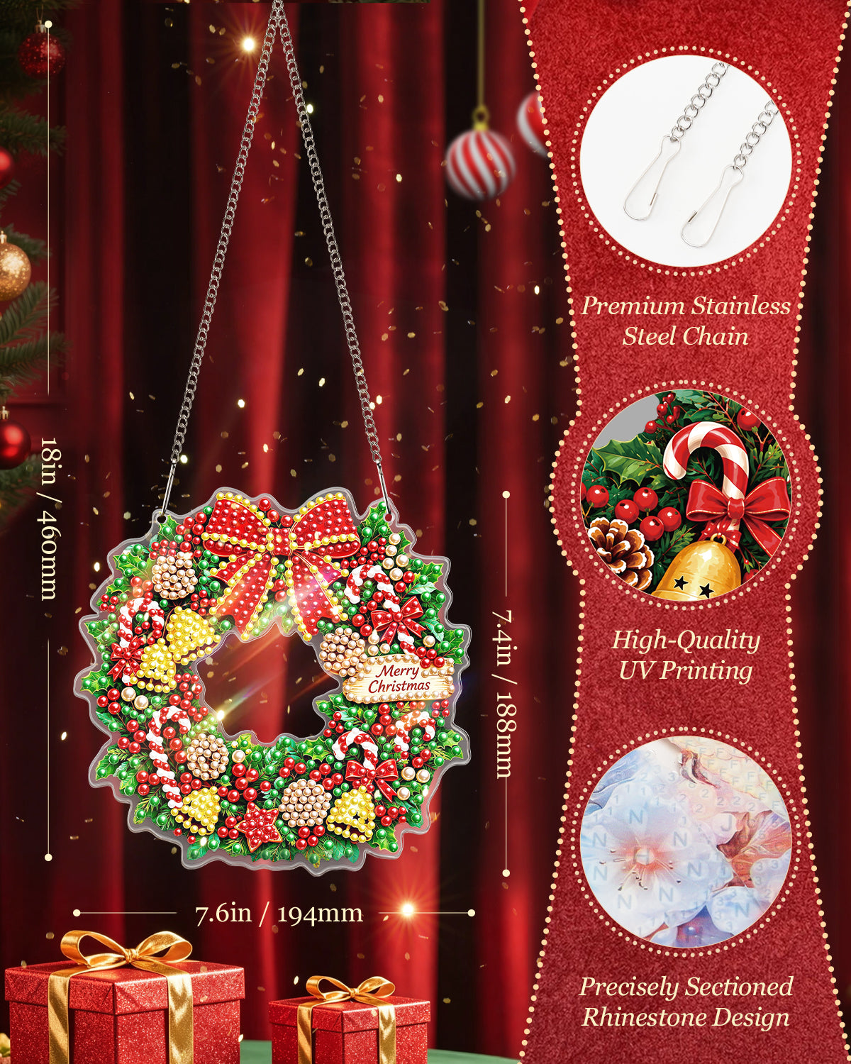 kaayee-suncatcher-christmas-wreath-fensterbild-20-cm image 3