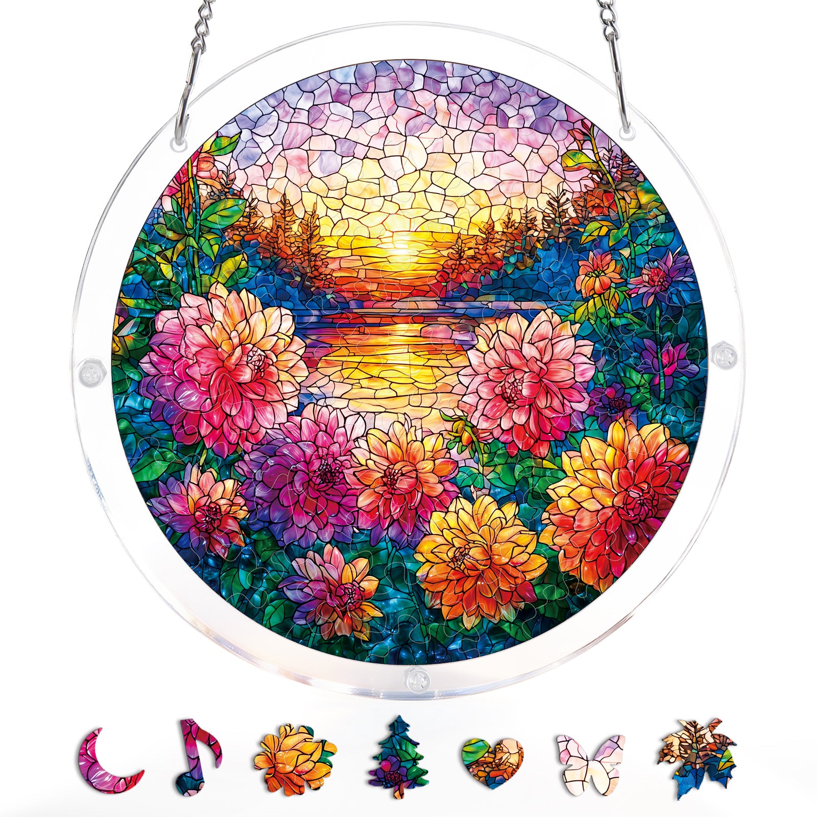 kaayee-floral-sunset-haven-suncatcher-puzzle-small-blumen image 3