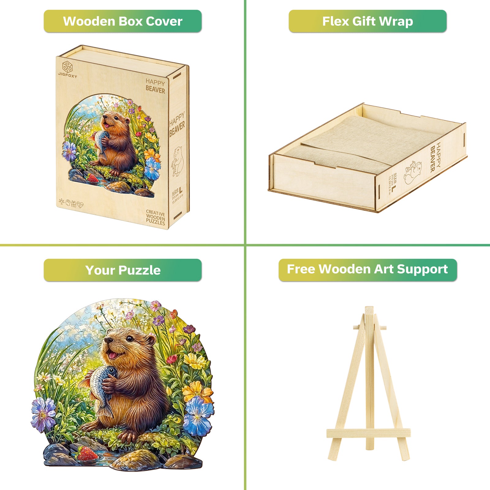 jigfoxy-otter-holzpuzzle-m-229-teile-otter-motiv image 5