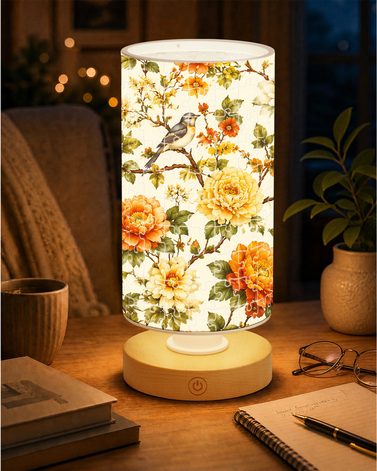 kaayee-night-light-golden-rose-birdsong-nachtlicht-zylindrisch image 3
