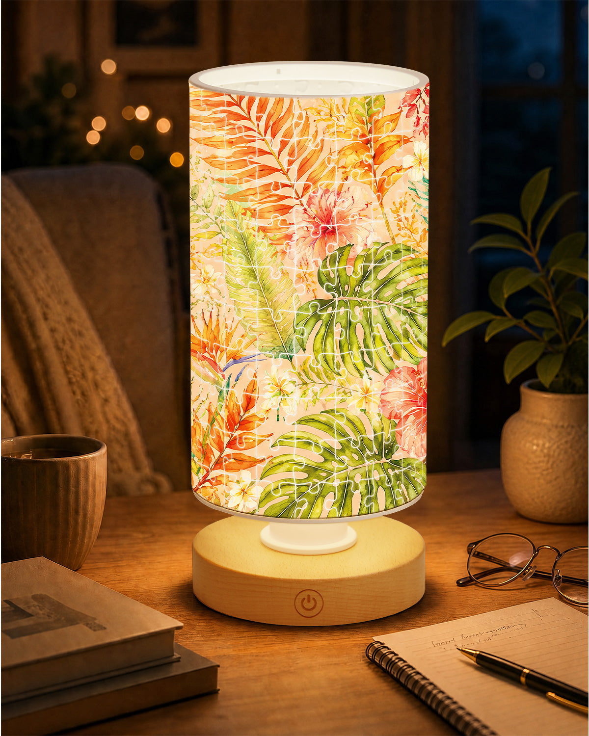 kaayee-night-light-tropical-floral-nachtlicht-zylinder-acryl image 3