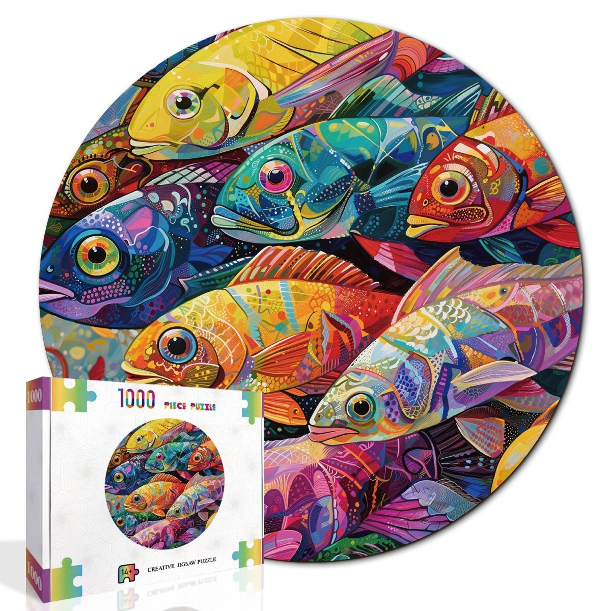 kaayee-cardboard-puzzle-prismatic-fish-realm-1000teile-eco image 2