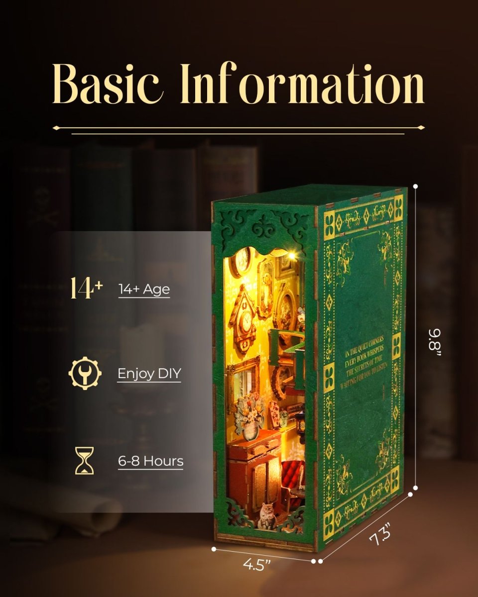 kaayee-book-nook-kit-vintage-study-3d-puzzle-holz-led image 3