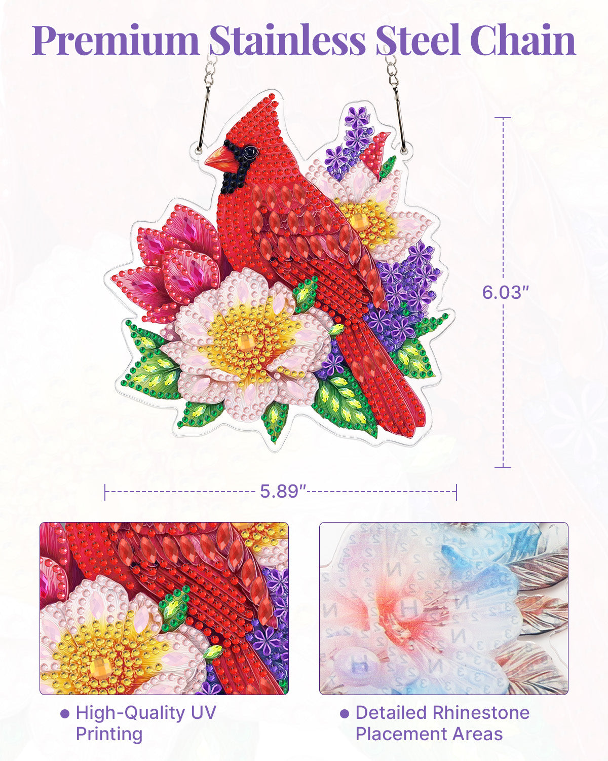 kaayee-suncatcher-puzzle-cardinal-garden-fensterbild-kristall image 3