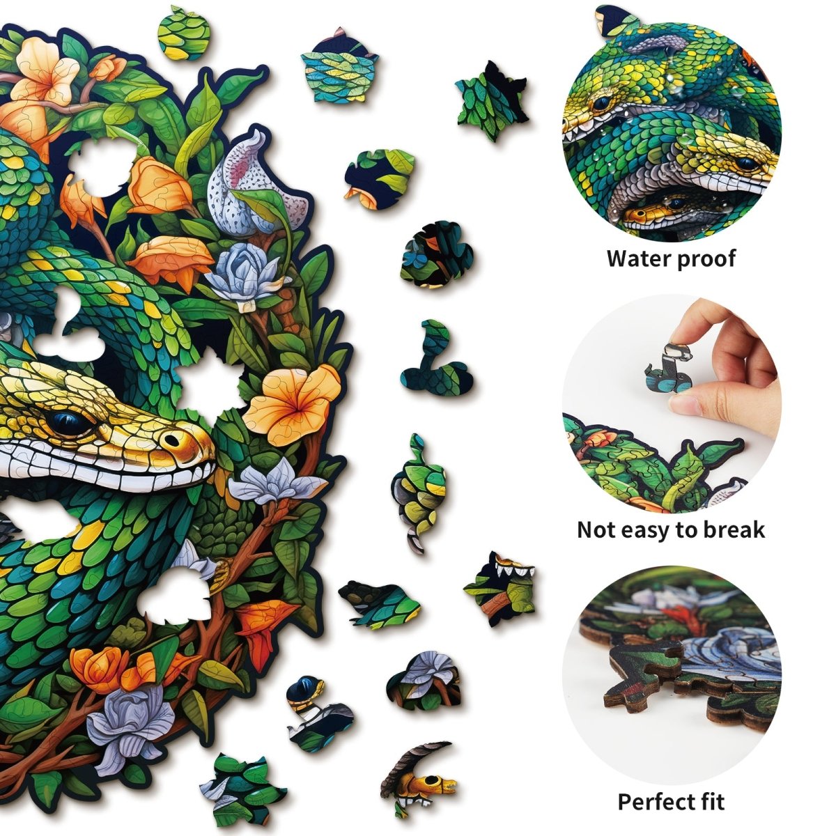 kaayee-wooden-puzzle-snake-family-holzpuzzle-m-schlangenmotiv image 2
