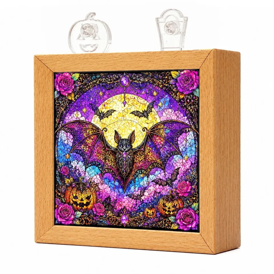 kaayee-night-light-gothic-lace-bat-puzzle-nachtlicht-holzrahmen image 1